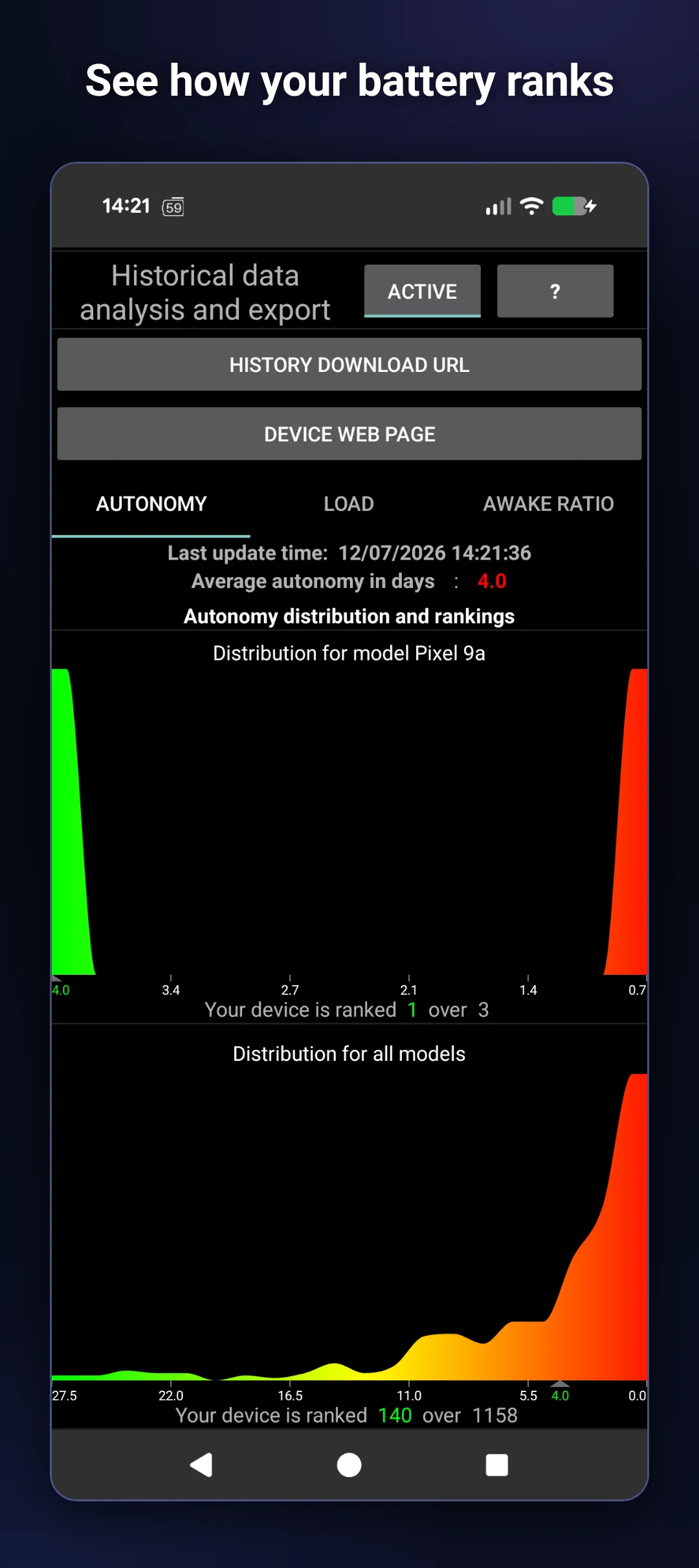 BatterySnap - battery monitor screenshot