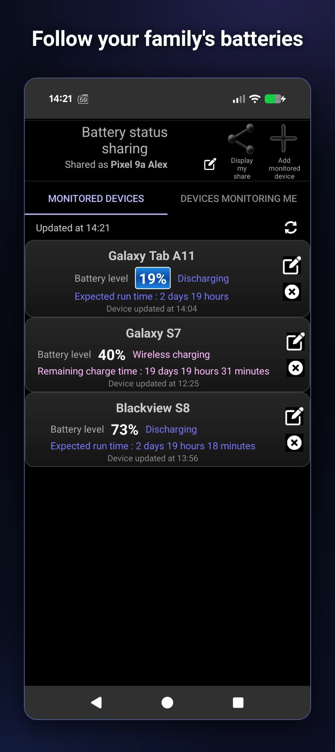 BatterySnap - battery monitor screenshot